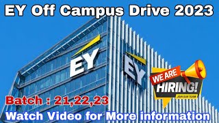 EY Off Campus Drive 2023 for Associate Engineer | B.E/B.Tech |2021,2022,2023 Batch | February 2023