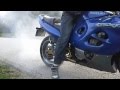 GSXF 600 Burnout without exhaust