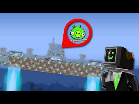 Constructing a Massive Flying Warship in Bad Piggies (and blowing it up)
