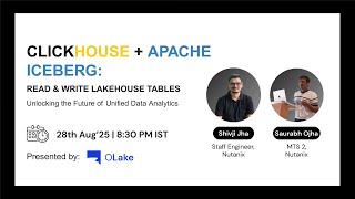 Apache Iceberg Meets @ClickHouseDB |  Hands-On Workshop with @Nutanix  Experts