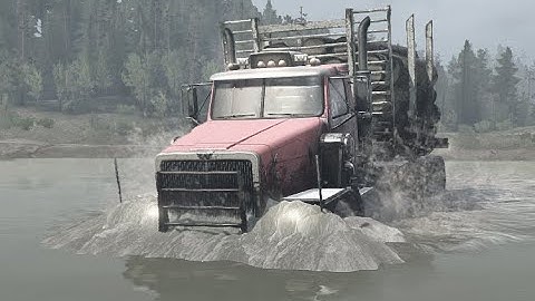 SpinTires MudRunner #1: getting a new truck and delivering logs