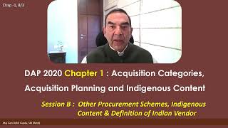 DAP-2020, Chapter 1 Session 2 : Other Acquisition Categories, Indigenous Content and Indian Vendor