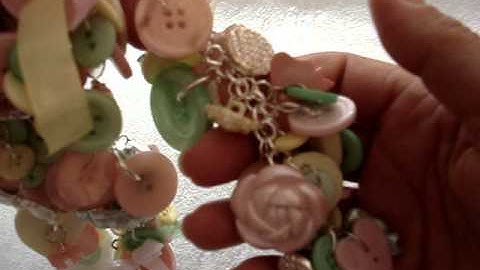 SOLD- Chunky charm using lots and lots of buttons