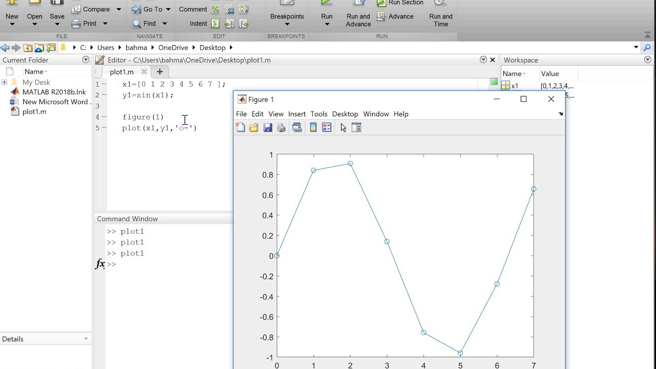 MATLAB for beginners- How to Plot data in Matlab - YouTube
