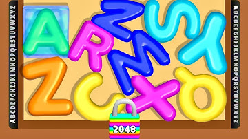 Jelly Letter Chain 3D -  Satisfying ASMR Number Block vs Blob Merge 3d Gameplay | ( Alphabet 2048 )