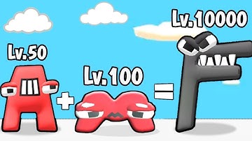 ABC ALPHABET LORE Run - Merge Battles 123456 - Max Level 1000 #shorts