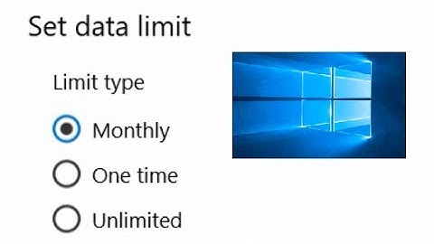 How to set data limit for your wifi on your windows 10 laptop or computer