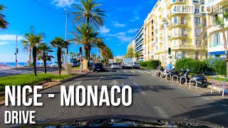 Scenic Drive From Nice City to Monaco - 🇫🇷 France [4K HDR] Driving Tour