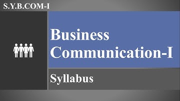 Business Communication-I Syllabus || SYBCOM SEM-III || SPPU CBCS SYLLABUS || 2019 PATTERN ||