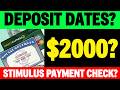 DEPOSIT DATE? $2000 STIMULUS PAYMENT CHECK UPDATE FOR ALL SSI SSDI 2026?