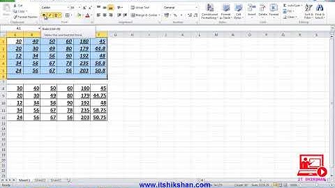 Tutorial 2: MS Excel Cut, Copy, Paste, Format Painter, Alignment tutorial in Hindi