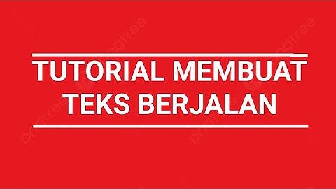 membuat TEKS BERJALAN dilayar desktop komputer [ RUNNING TEXT on your computer screen  ]