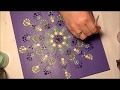 How to paint  purple dot mandala-Hogyan fessünk lila színű pont mandalát!