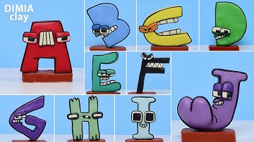 Making Alphabet Lore (ABCDEFGHIJ) with clay part 1 | Dimia clay tutorial