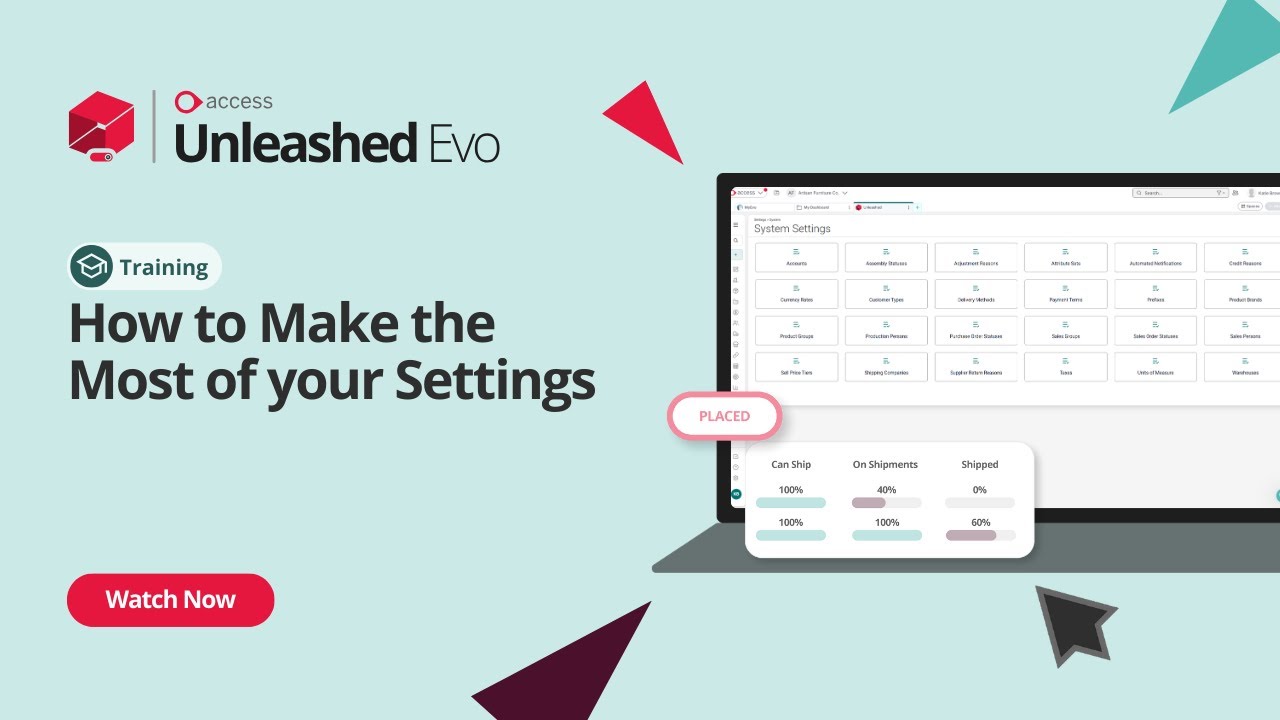 How to Make the Most of your Settings in Unleashed | Unleashed ...