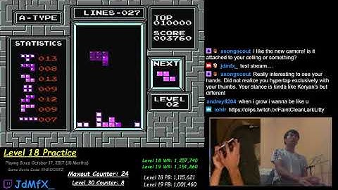 NES TETRIS - Level 32 w/ Game Genie - 8/26/2018
