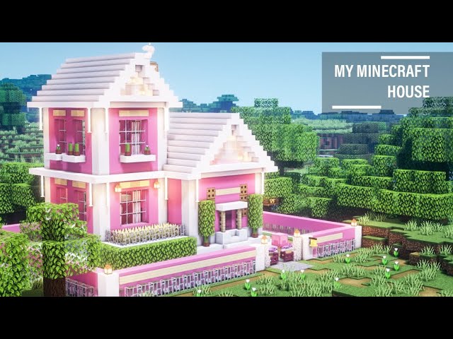 MANSÃO ROSA NO MINECRAFT - DECORAÇÃO 💕 (pink house Minecraft