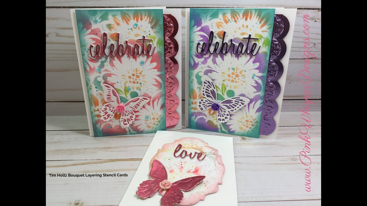 Download Tim Holtz Bouquet Layering Stencil Cards Youtube
