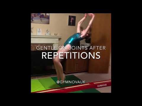 GYMNAST KARINA & HER GYMNASTICS Gymnova foam training balance beam routine Leotard back tuck