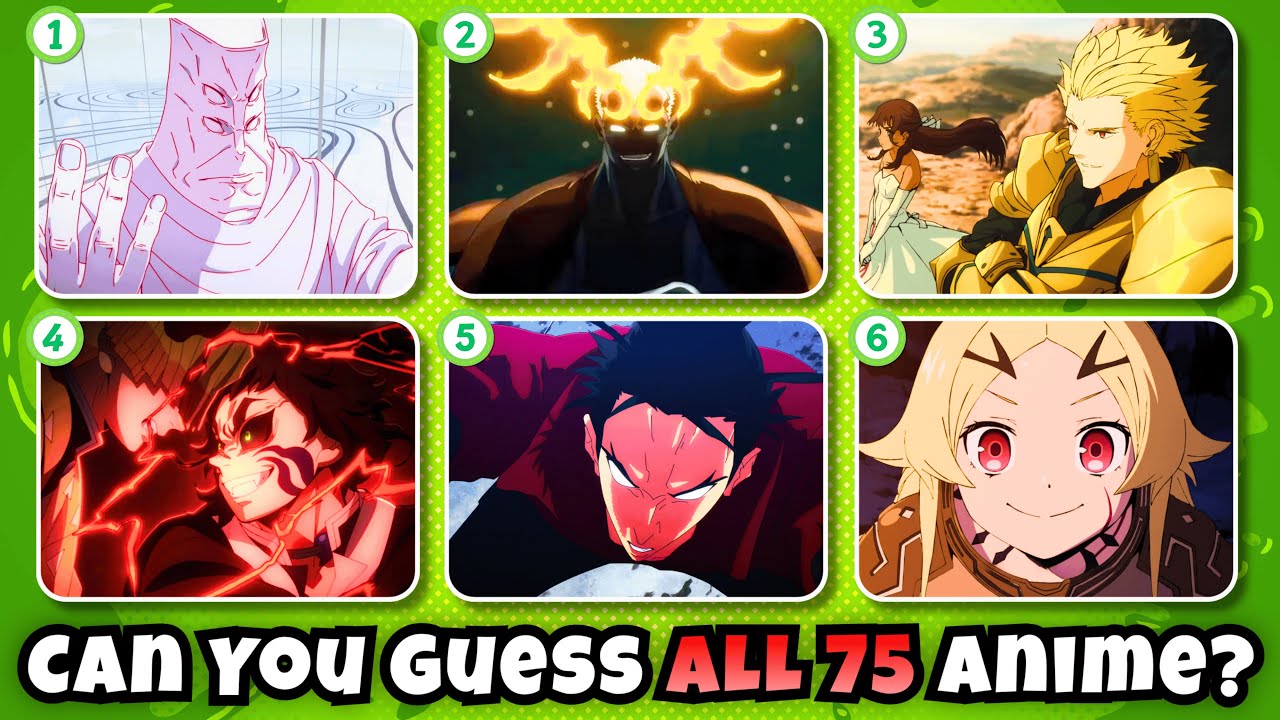 Think You Can Guess All 75 Anime from Characters? 🏆🔥 Anime Quiz