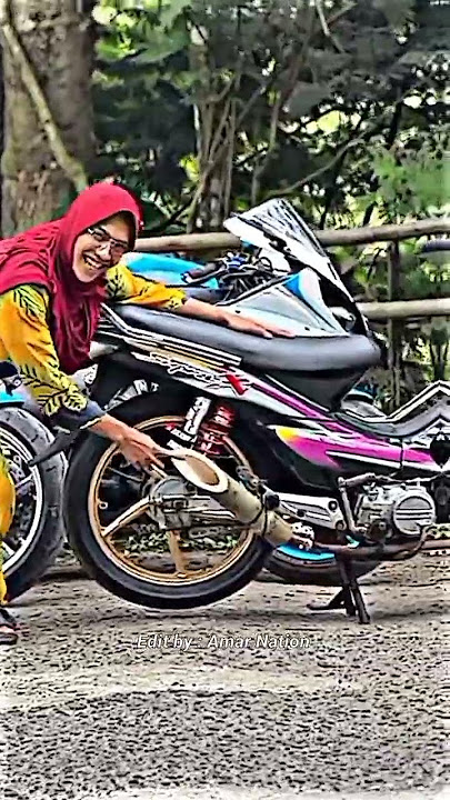 Ketika motor supra dipasang knalpot bambu bikinan emak gila🗿 #viral #emakgila #shorts