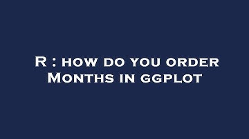 R : how do you order Months in ggplot
