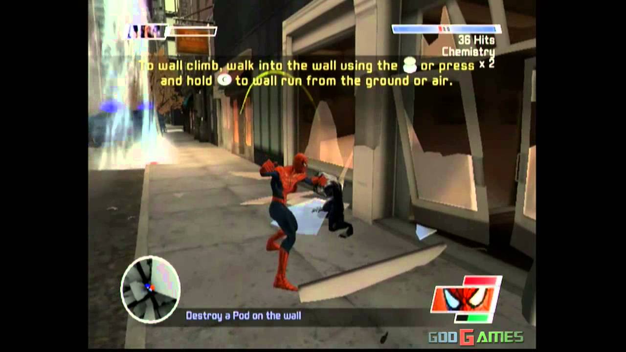 Spiderman Web of Shadows (Wii) gameplay 