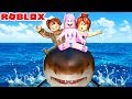 CARONA NO TUBARÃO GIGANTE (Roblox- SharkBite)