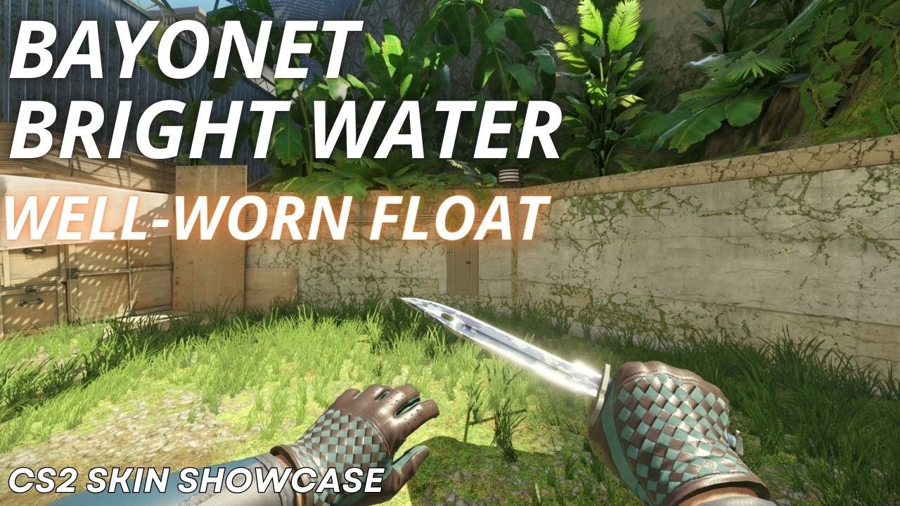 Bayonet Bright Water (Well-Worn) | CS2 Skin Showcase with NEW Animation