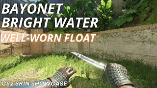 Bayonet Bright Water (Well-Worn) | CS2 Skin Showcase with NEW Animation