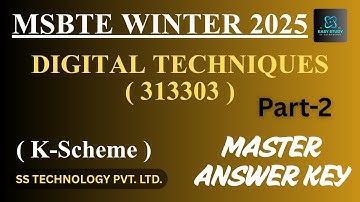 Digital Techniques | Sub Code 313303 | Part-2 | MSBTE K-Scheme Winter Exam 2025 | EasyStudy Official
