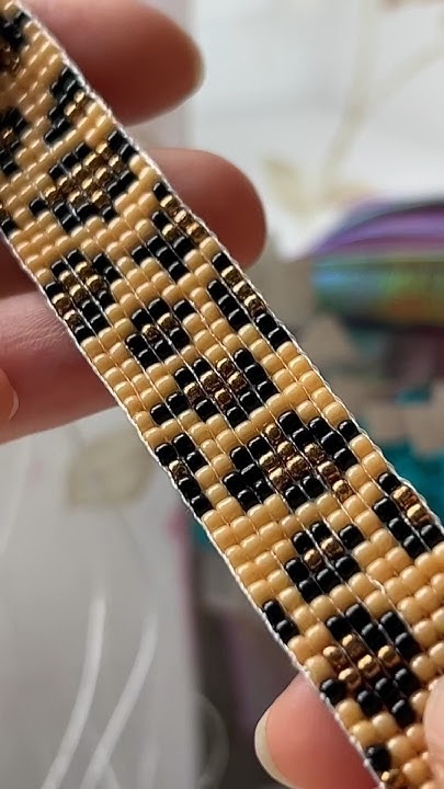 леопардовый браслет🐆#beads #ручная_работа #handmade #бисер # ...