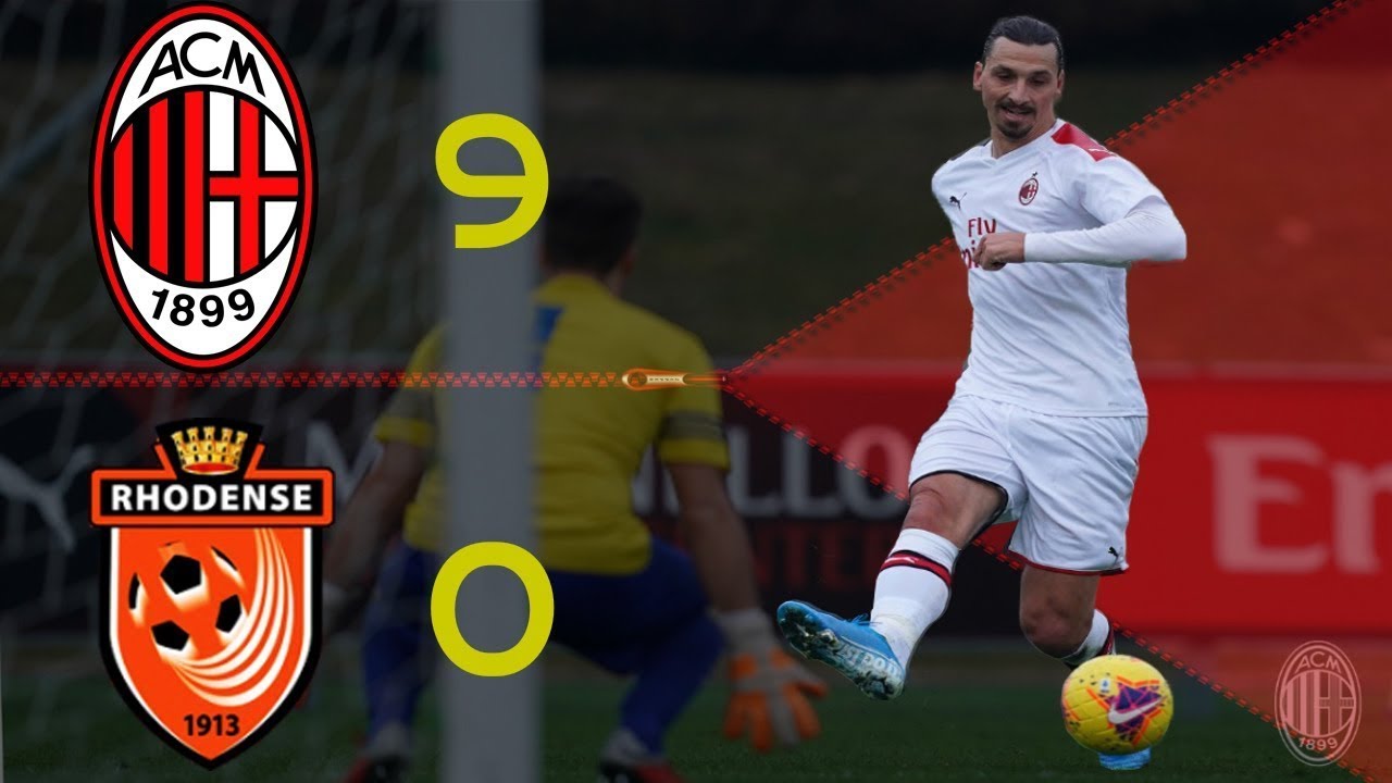 Ac Milan Vs Rhodense 9 0 Highlinghts Goals 2020 Youtube