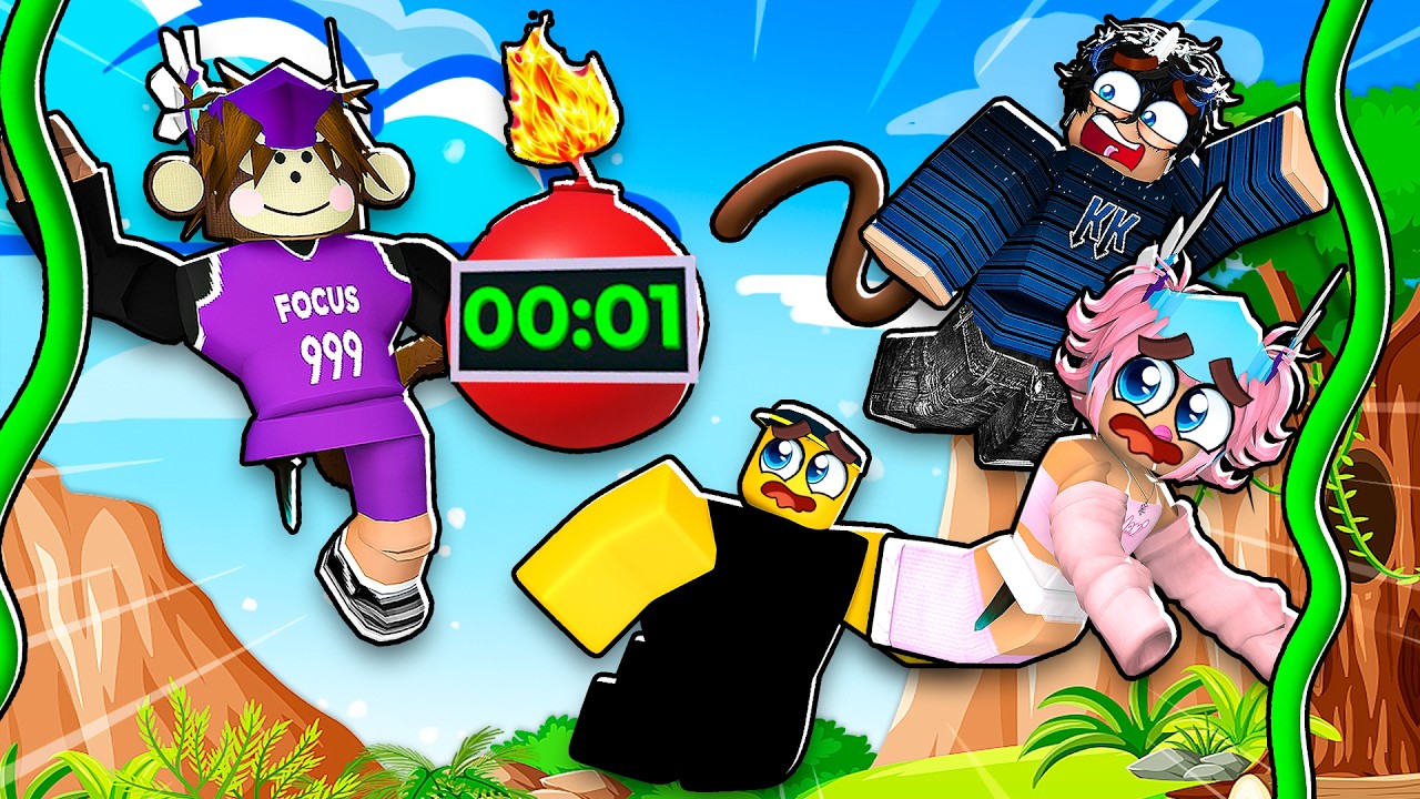 ROBLOX MONKEY BOMB TAG WITH YOUTUBERS.. (so chaotic)