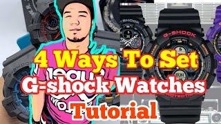 G-SHOCK 4 WAYS TO SET TIME TUTORIAL, PAANO NGA BA? Tagalog TUTORIAL, REVIEWS