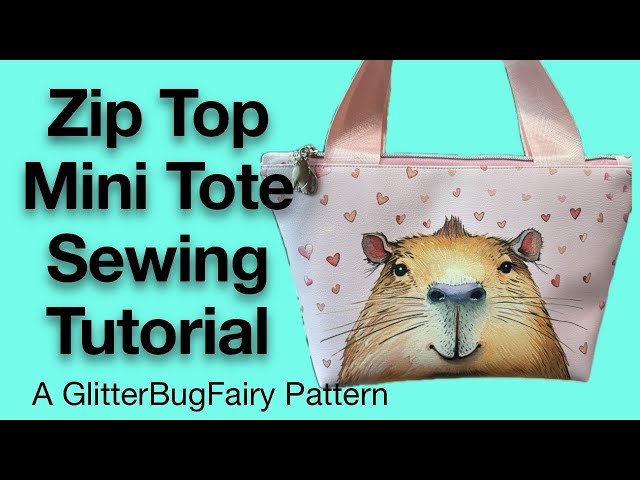 Zip Top Mini Tote Sewing Tutorial - YouTube