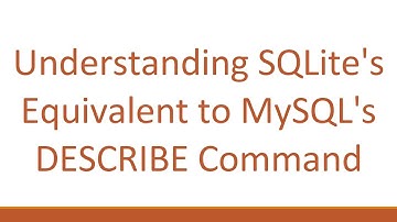 Understanding SQLite
