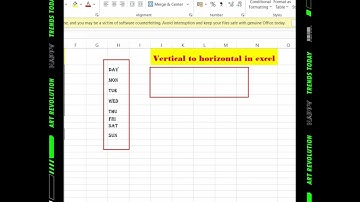 Rotate data from Vertical to Horizontal or Horizontal to Vertical || Transpose Excel Data #excel