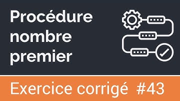 Exercice corrigé #43: Procédure qui détermine si un nombre est premier ou non premier