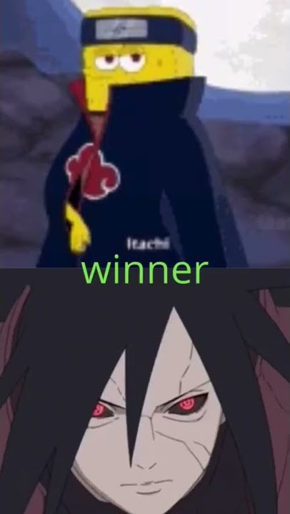 SpongeBob Akatsuki vs Madara #anime #naruto #spongebob