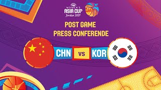 China v Korea - Press Conference | FIBA Women's Asia Cup 2021