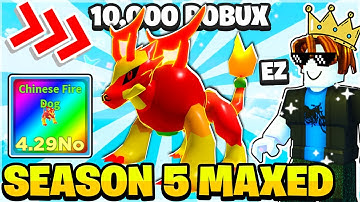 Rich Noob UNLOCKS MAX 10,000 ROBUX SEASON 5 PASS PETS In Roblox Clicker Simulator