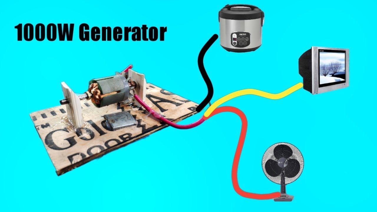i make 100W POWERFUL 220V generator at home using coil How