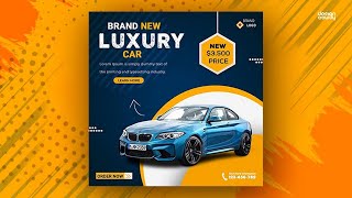 Car Social Media Post For Freepik Photoshop Tutorial Bangla