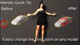Blender Quick Tip: Easily and Quickly change the pivot point of any model