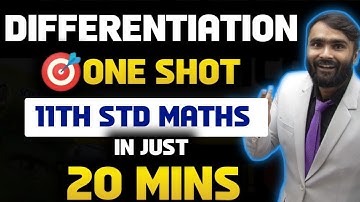 DIFFERENTIATION |11TH STD MATHS|ONE SHOT|PRADEEP GIRI SIR