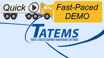 TATEMS Fleet Maintenance Software - Truck Maintenance Software Fast Paced Demo