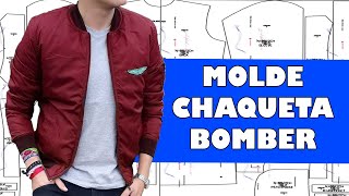 MOLDE CHAQUETA BOMBER DE HOMBRE Talla M|Tips De Confeccion - YouTube