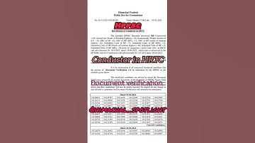 HRTC CONDUCTOR documents verification #hpjobs2024 #hrtc #conductor #exam #hppsc #hrtcconductor #2024