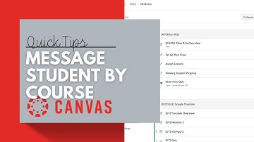Message Students by Course Grade in Canvas